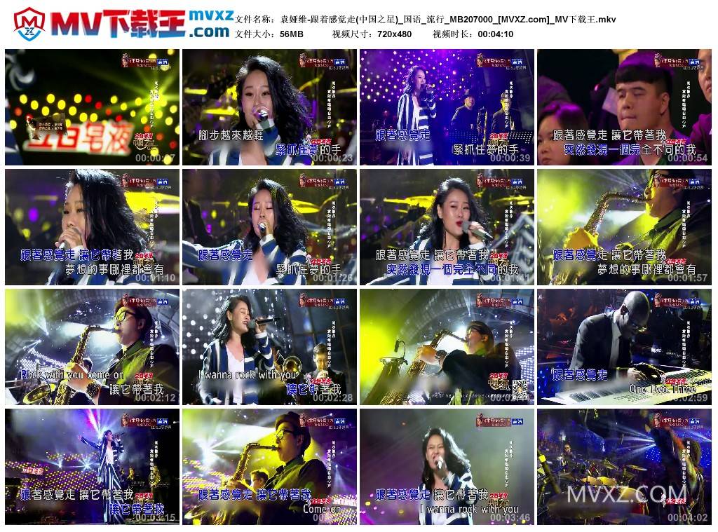 袁娅维-跟着感觉走(中国之星)_国语_流行_MB207000